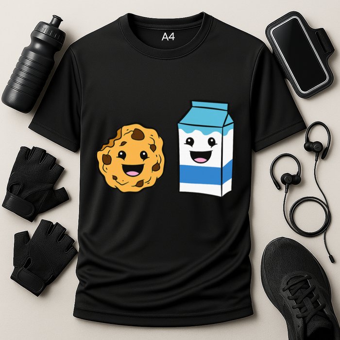Kawaii Milk Chocolate Chip Cookie Cooling Performance Crew T-Shirt
