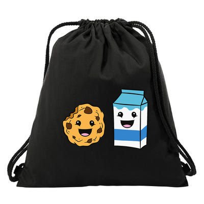 Kawaii Milk Chocolate Chip Cookie Drawstring Bag