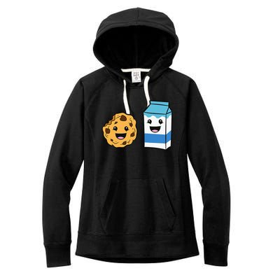 Kawaii Milk Chocolate Chip Cookie Women's Fleece Hoodie