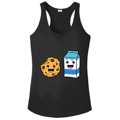 Kawaii Milk Chocolate Chip Cookie Ladies PosiCharge Competitor Racerback Tank