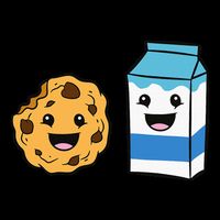 Kawaii Milk Chocolate Chip Cookie Youth Performance Sprint T-Shirt