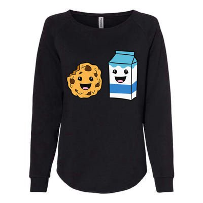 Kawaii Milk Chocolate Chip Cookie Womens California Wash Sweatshirt