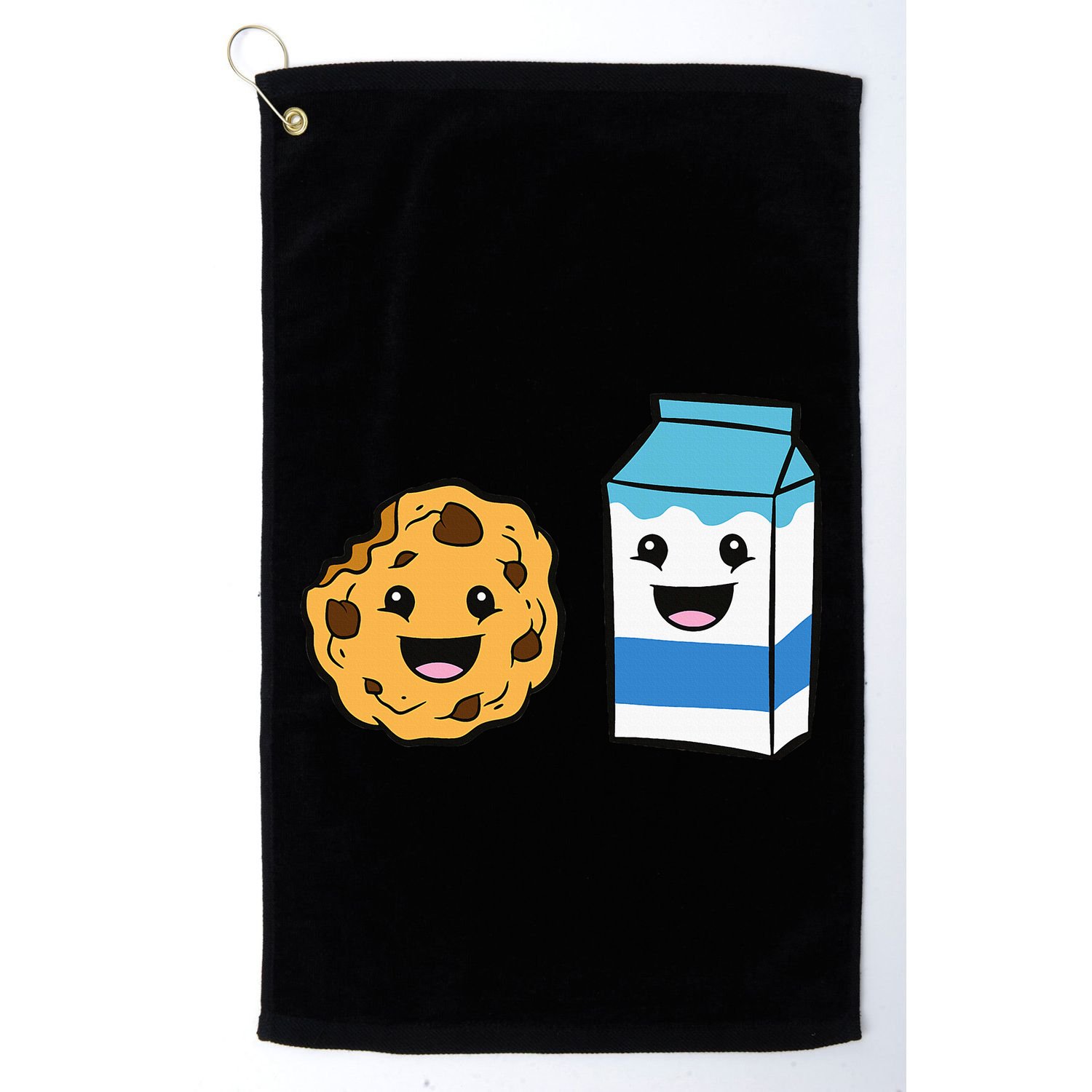 Kawaii Milk Chocolate Chip Cookie Golf Towel