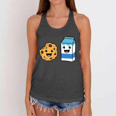 Kawaii Milk Chocolate Chip Cookie Women's Knotted Racerback Tank