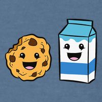 Kawaii Milk Chocolate Chip Cookie Garment-Dyed Sweatshirt