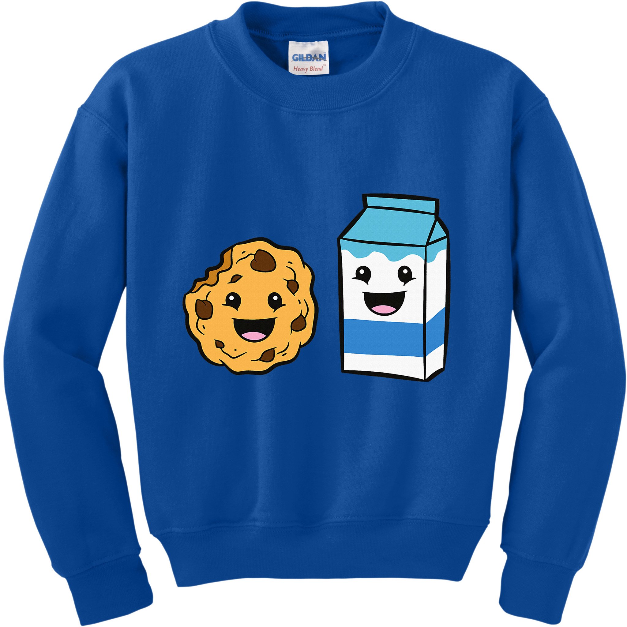 Kawaii Milk Chocolate Chip Cookie Kids Sweatshirt