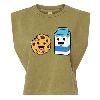 Kawaii Milk Chocolate Chip Cookie Garment-Dyed Women's Muscle Tee