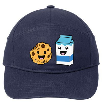 Kawaii Milk Chocolate Chip Cookie 7-Panel Snapback Hat