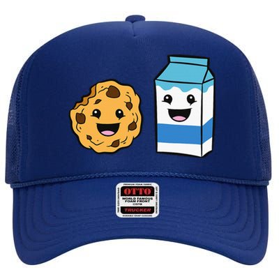 Kawaii Milk Chocolate Chip Cookie High Crown Mesh Back Trucker Hat