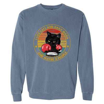 Krav Maga Cat Martial Arts Israel Defense Forces Garment-Dyed Sweatshirt