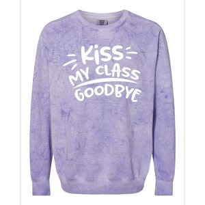 Kiss My Class Goodbye Funny Graduation Colorblast Crewneck Sweatshirt