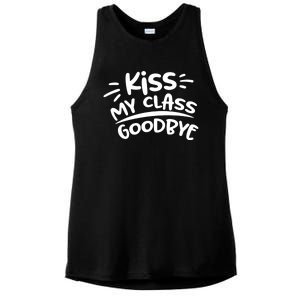 Kiss My Class Goodbye Funny Graduation Ladies PosiCharge Tri-Blend Wicking Tank