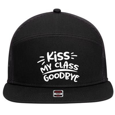 Kiss My Class Goodbye Funny Graduation 7 Panel Mesh Trucker Snapback Hat