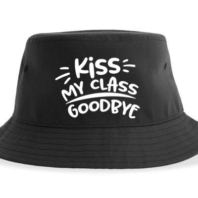 Kiss My Class Goodbye Funny Graduation Sustainable Bucket Hat