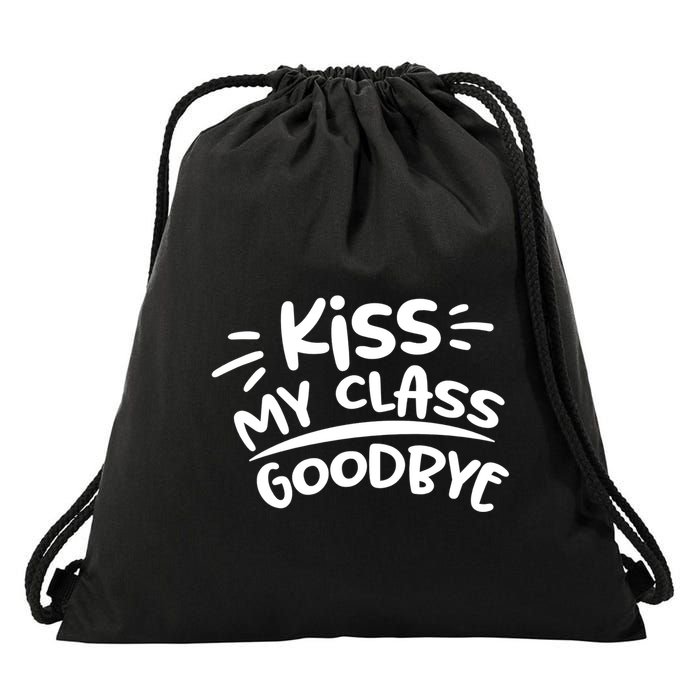 Kiss My Class Goodbye Funny Graduation Drawstring Bag