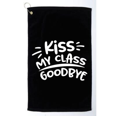 Kiss My Class Goodbye Funny Graduation Golf Towel