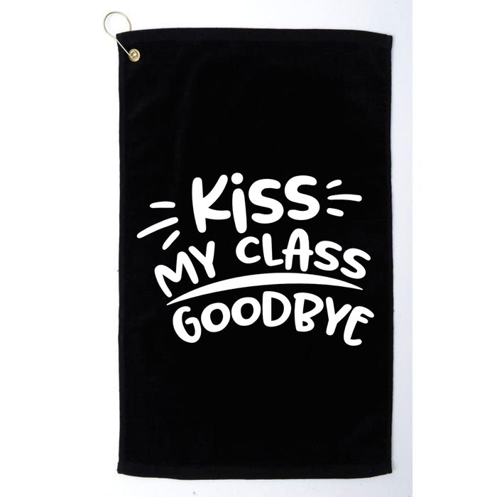Kiss My Class Goodbye Funny Graduation Golf Towel