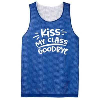 Kiss My Class Goodbye Funny Graduation Mesh Reversible Basketball Jersey Tank