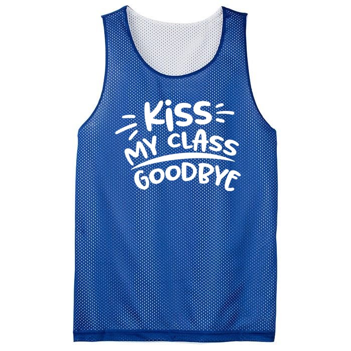 Kiss My Class Goodbye Funny Graduation Mesh Reversible Basketball Jersey Tank