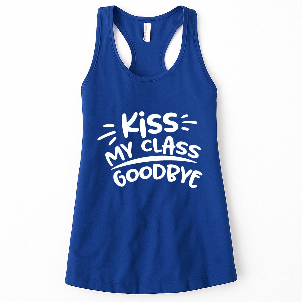 Kiss My Class Goodbye Funny Graduation Womens Tank Top