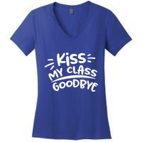 Kiss My Class Goodbye Funny Graduation Women's V-Neck T-Shirt