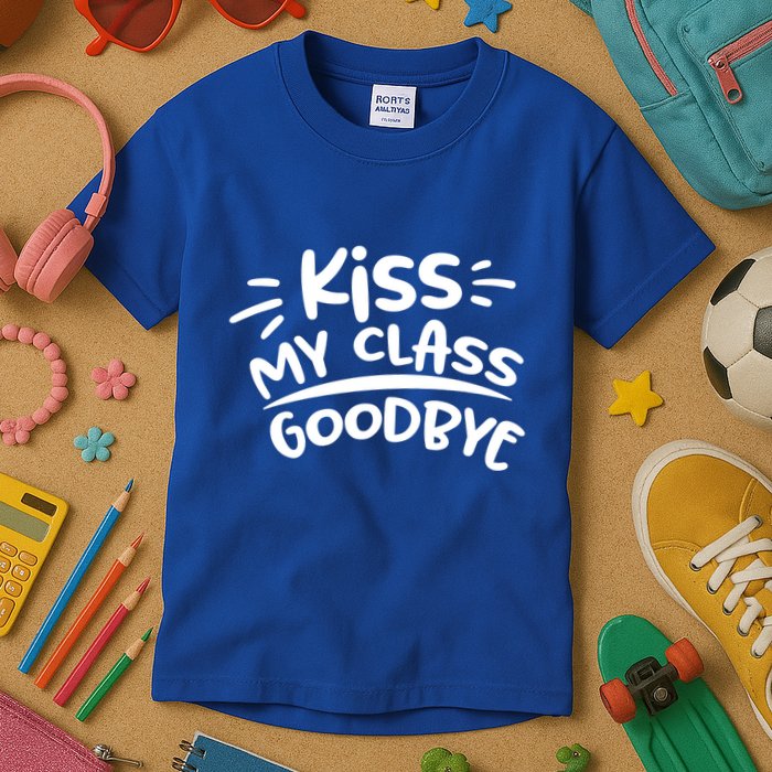 Kiss My Class Goodbye Funny Graduation Kids T-Shirt