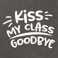 Kiss My Class Goodbye Funny Graduation Cotton Canvas Backpack