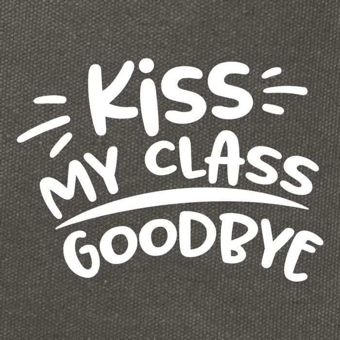 Kiss My Class Goodbye Funny Graduation Cotton Canvas Backpack