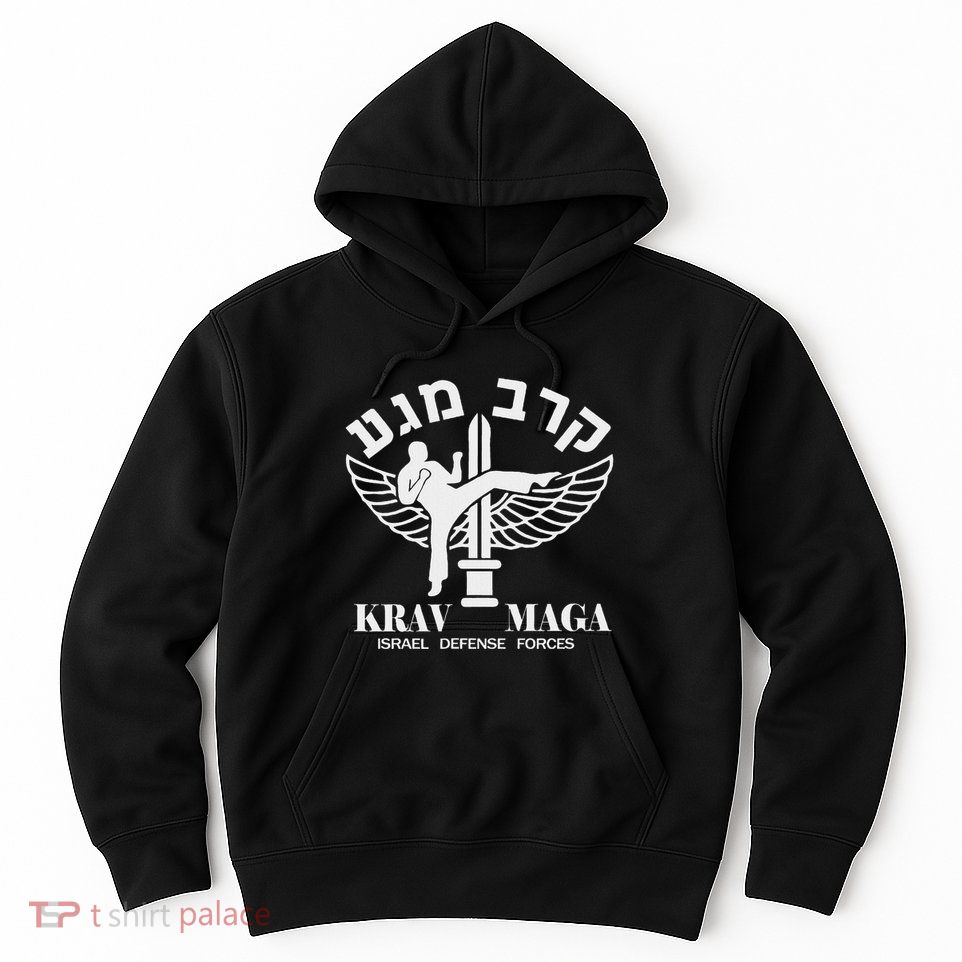 Krav Maga Culture Martial Arts Training Black Cotton Blend Hoodie