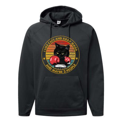 Krav Maga Cat Martial Arts Israel Defense Forces Performance Fleece Hoodie