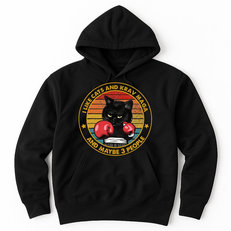 Krav Maga Cat Martial Arts Israel Defense Forces Hoodie