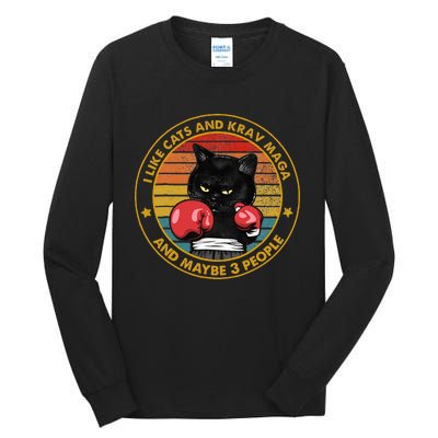 Krav Maga Cat Martial Arts Israel Defense Forces Tall Long Sleeve T-Shirt