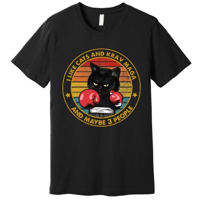 Krav Maga Cat Martial Arts Israel Defense Forces Premium T-Shirt