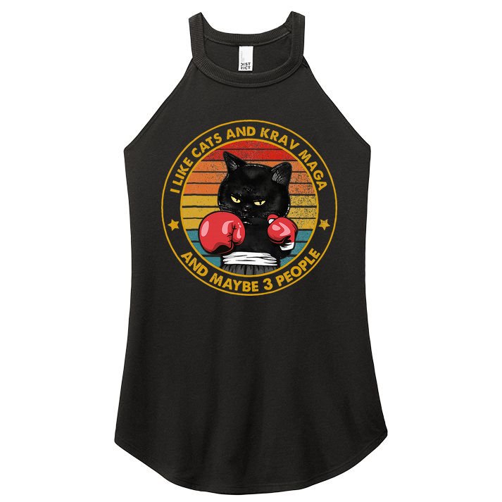 Krav Maga Cat Martial Arts Israel Defense Forces Women's Perfect Tri Rocker Tank