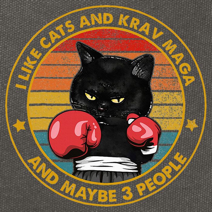 Krav Maga Cat Martial Arts Israel Defense Forces Cotton Canvas Backpack