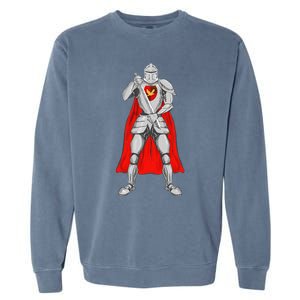 Knight Medieval Costume Funny Halloween Cosplay Lazy Gift Garment-Dyed Sweatshirt