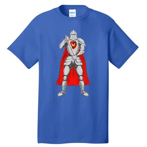 Knight Medieval Costume Funny Halloween Cosplay Lazy Gift Tall T-Shirt