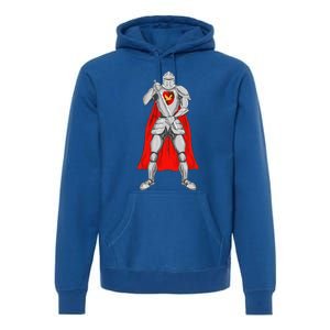 Knight Medieval Costume Funny Halloween Cosplay Lazy Gift Premium Hoodie