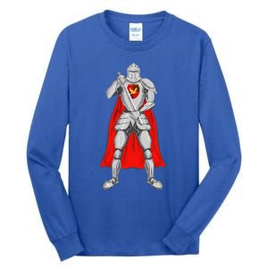 Knight Medieval Costume Funny Halloween Cosplay Lazy Gift Tall Long Sleeve T-Shirt