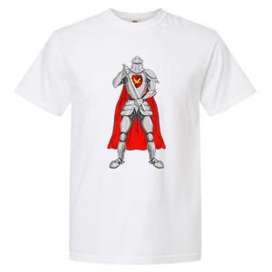 Knight Medieval Costume Funny Halloween Cosplay Lazy Gift Garment-Dyed Heavyweight T-Shirt