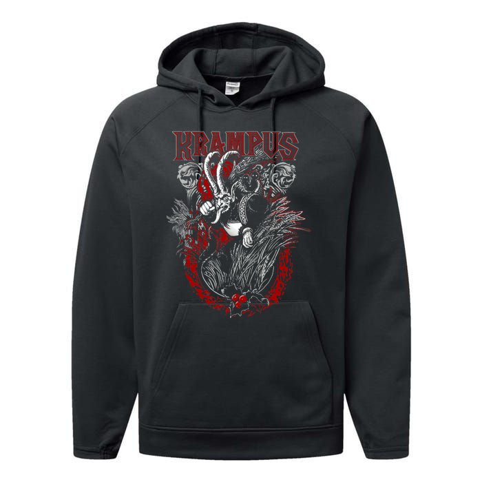 Krampus Merry Christmas Holiday Chrismas Horror Funny Performance Fleece Hoodie