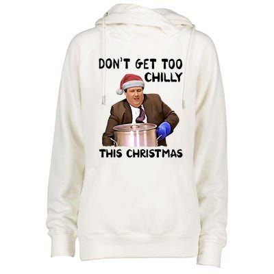 Kevin Malone Dont Get Too Chilly This Christmas Womens Funnel Neck Pullover Hood