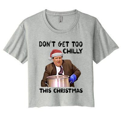 Kevin Malone Dont Get Too Chilly This Christmas Women's Crop Top Tee