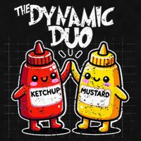 K.E.T.C.H.U.P Mustard Dynamic Duo Best Friends Ladies PosiCharge Tri-Blend Wicking Tank
