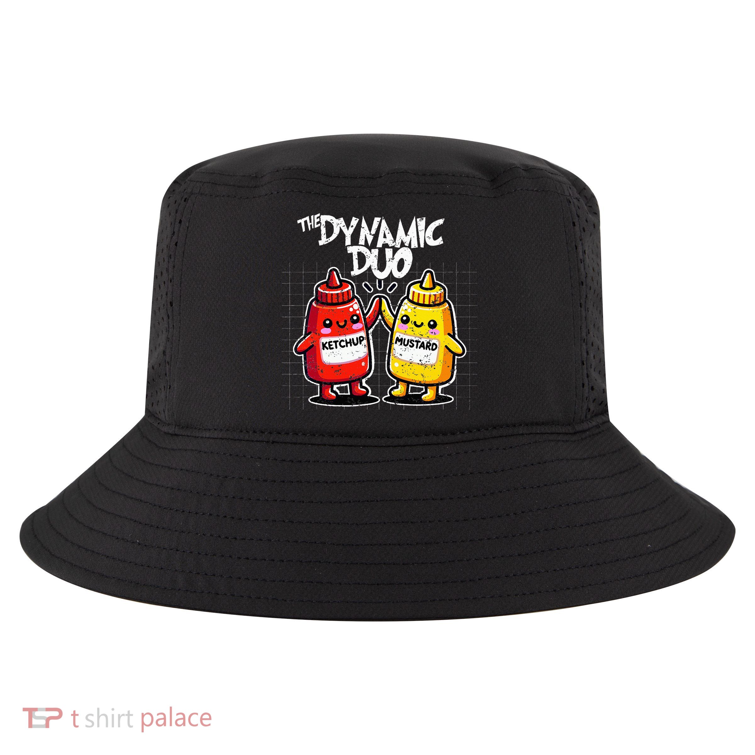 K.E.T.C.H.U.P Mustard Dynamic Duo Best Friends Cool Comfort Performance Bucket Hat
