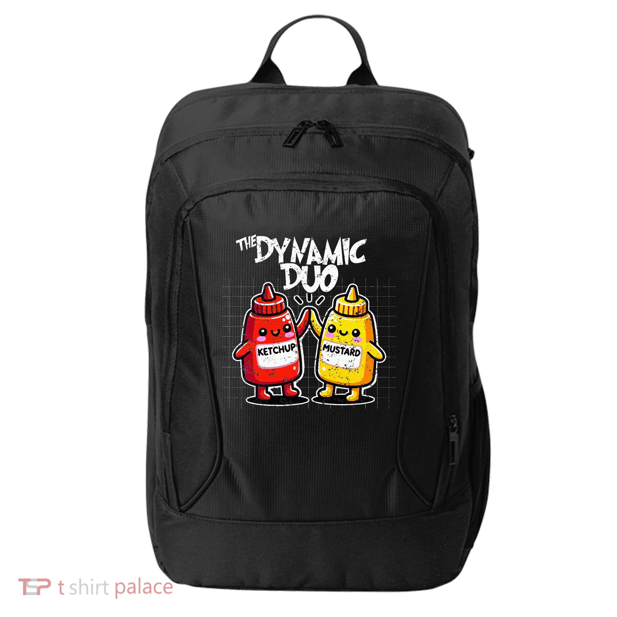 K.E.T.C.H.U.P Mustard Dynamic Duo Best Friends City Backpack