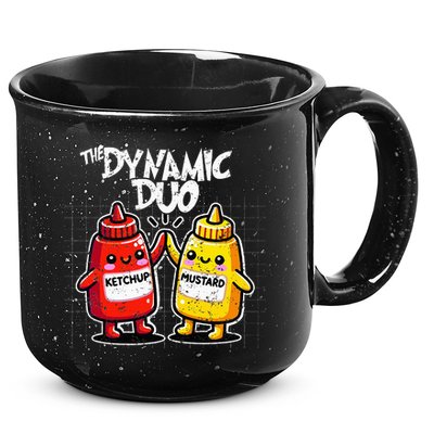 K.E.T.C.H.U.P Mustard Dynamic Duo Best Friends 15oz Campfire Ceramic Mug