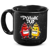 K.E.T.C.H.U.P Mustard Dynamic Duo Best Friends 15oz Campfire Ceramic Mug