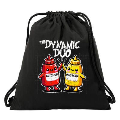 K.E.T.C.H.U.P Mustard Dynamic Duo Best Friends Drawstring Bag