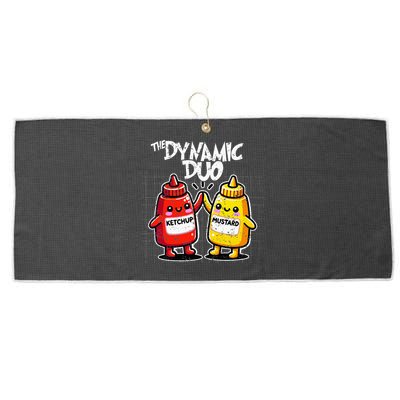 K.E.T.C.H.U.P Mustard Dynamic Duo Best Friends Large Microfiber Waffle Golf Towel